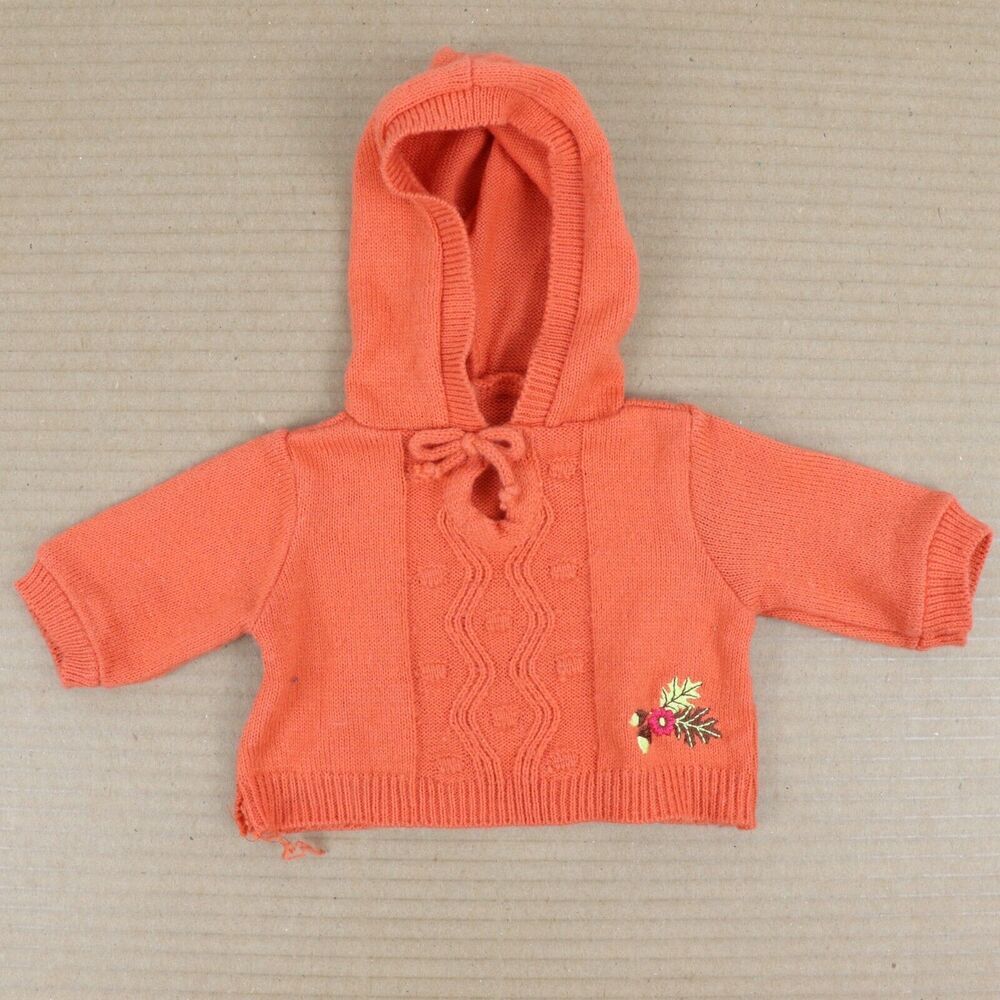 American Girl Bitty Baby Oak and Acorn Outfit Orange Sweater